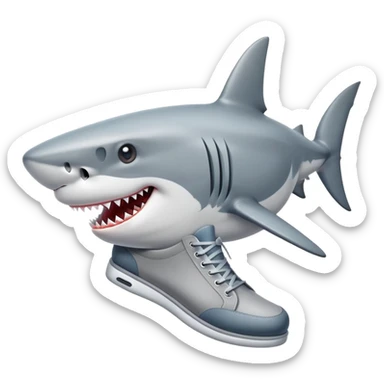 A shark whit shoes  sticker