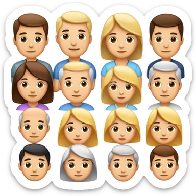 Generate emoji with persons Tuche family from such French comedy film  sticker