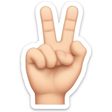 Hand with pinky finger,middle finger thumb raised sticker