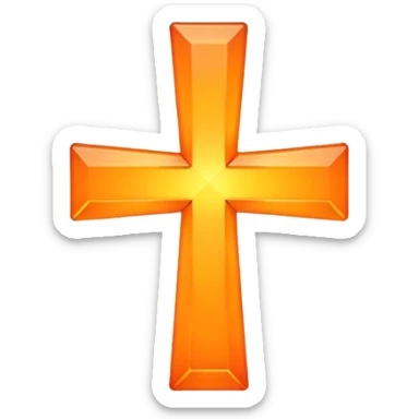 Orange Cross mark like ios18  sticker