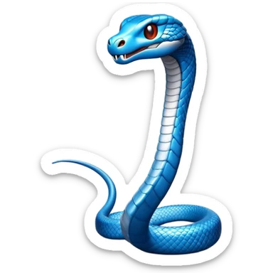 Cobra color azul  sticker