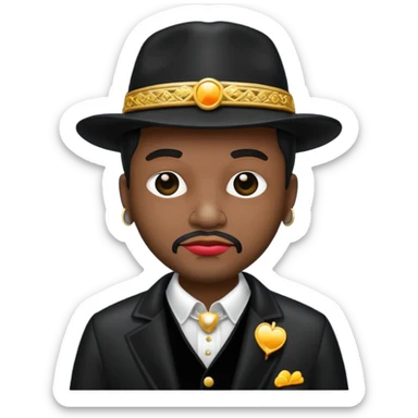 A black pimp sticker