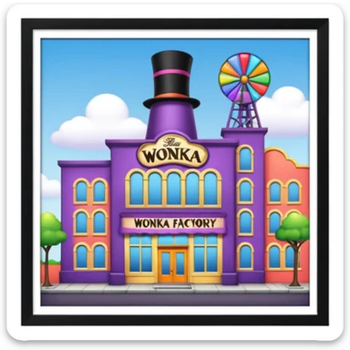 Wonka factory store sticker
