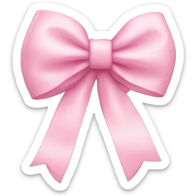 baby pink bow sticker