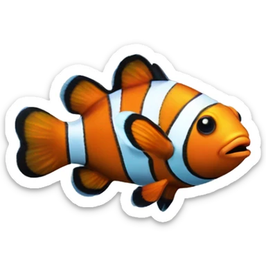 raibow clown fish sticker