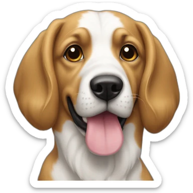 un chien sur un blon sticker