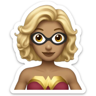 Wonderwoman blonde vole sticker