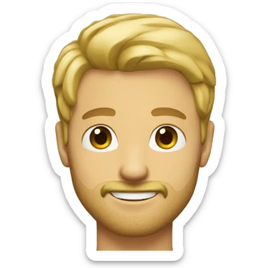 blonde man with stubble beard sticker