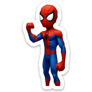 spiderman dando ramos de rosas sticker