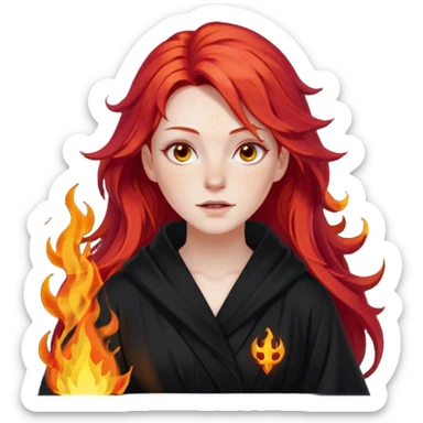 Fire witch sticker