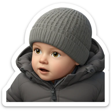 cozy winter outfit for child sticker