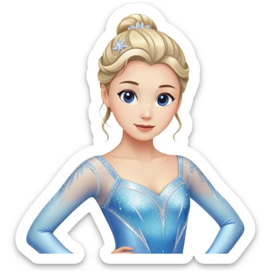figure skater on the ice sticker