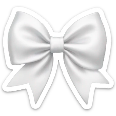 white satin bow sticker