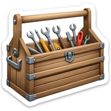 carpenter Toolbox with multiple tools sticker
