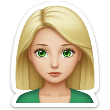 Sexy Queen Green eyes blonde Hair sticker