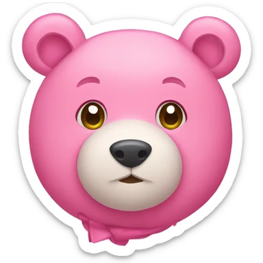 Pink bear Cute  sticker