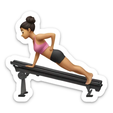 Girl doing plank on reformer sticker
