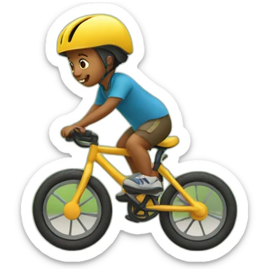 Toddler riding bike sticker