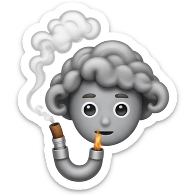 smoke coming out of a blunt sticker