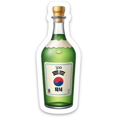 Korean soju drink sticker