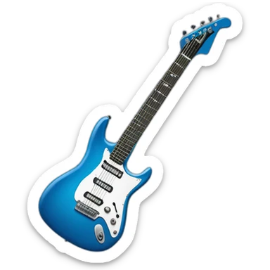 guitare électrique bleu sticker