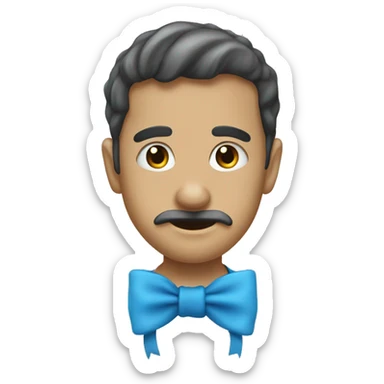 Noeud ruban bleu sticker