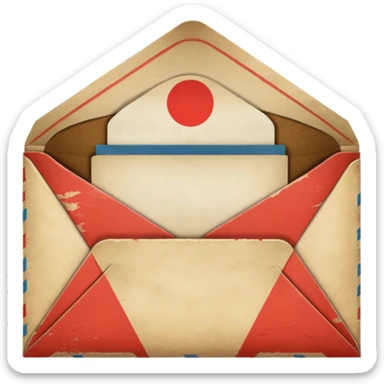 An ancient Japanese envelope sticker
