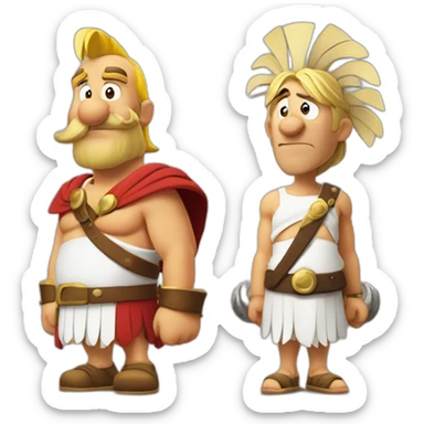 Asterix and Obelix against Caesar" sticker