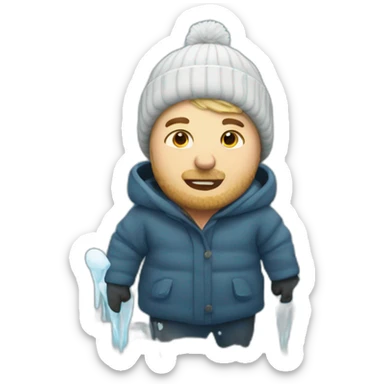 norwegian in a cold plunge sticker