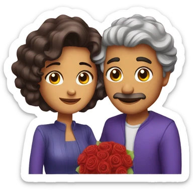 Una pareja de enamorados sticker