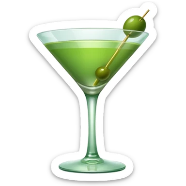 green martini sticker