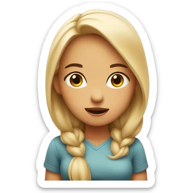 girl shrugging  sticker