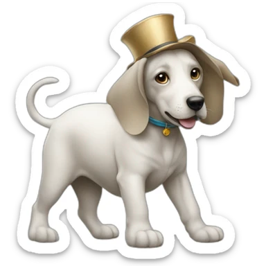 Dog on an éléphant sticker