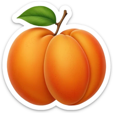 Hace la fruta damasco sticker