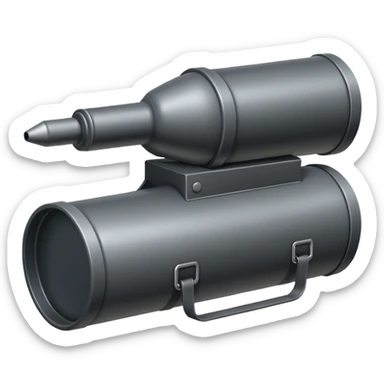 generate a realistic elongated anti-tank mine that can be carried by a drone sticker