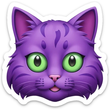 el gato gigante morado de poppy 3 sticker