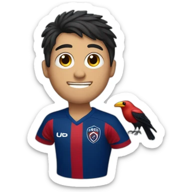crow with a san lorenzo soccer shirt sticker