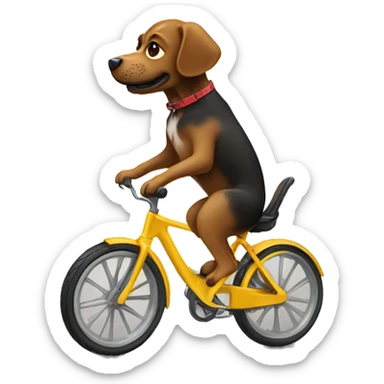 dog on a bike sticker