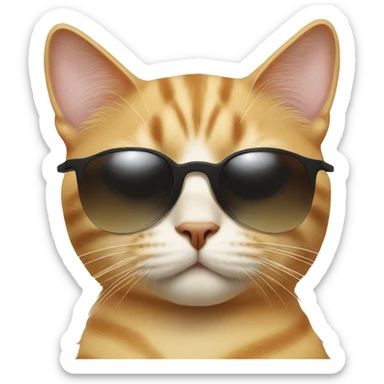 Cat with sunglasses sticker