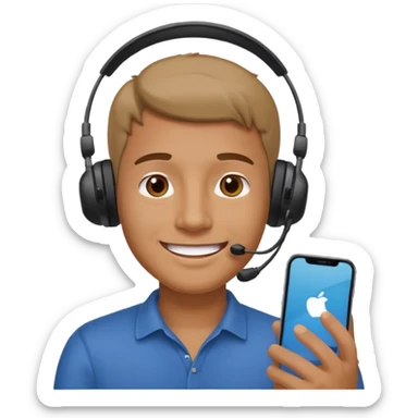Man doing facetime sticker
