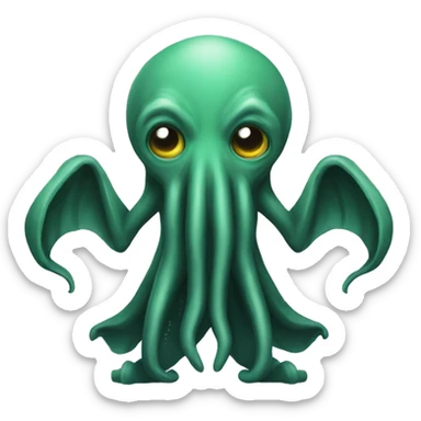 Cthulhu posing T-pose sticker