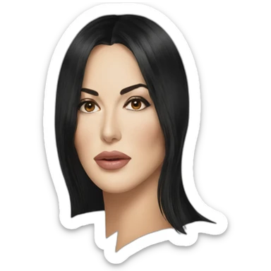 Monica bellucci beautiful face sticker