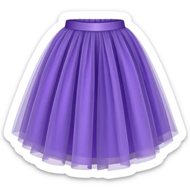 cinematic-realistic-purple-tutu,-layers-of-fine,-soft-tulle-forming-a-voluminous-and-airy-skirt,-delicate-folds-catching-the-light,-slightly-frayed-edges-adding-authenticity,-glowing-softly-with-a-warm-and-ethereal-elegance sticker