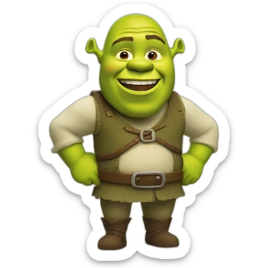 Shrek figurine sticker