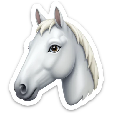 white horse face  sticker