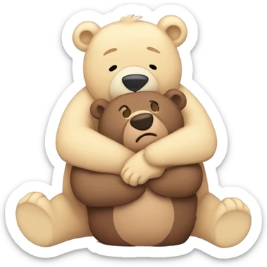 Bears hugging  sticker