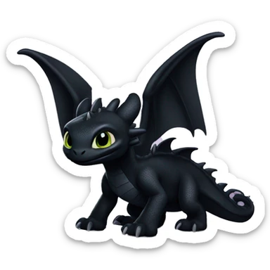 Toothless the Night Fury dragon sticker