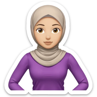 High resolution girl wearing a hijab and is a fitness trainer sticker