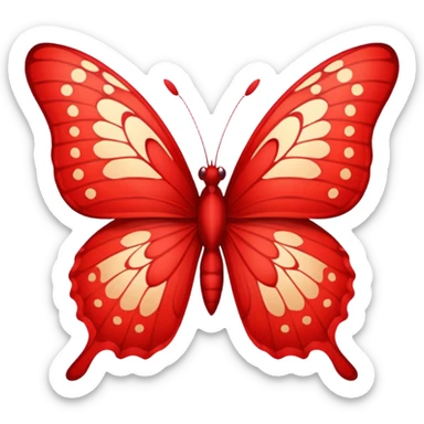 UNA MARIPOSA ROJA, PERO DEBE SER UN ROJO UN PELÍN CLARO. sticker