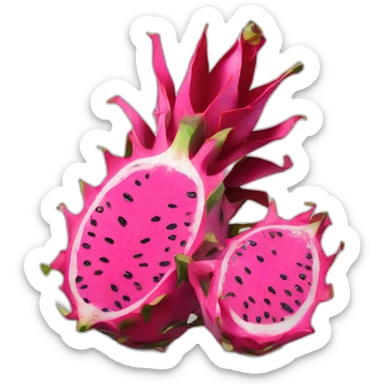 dragonfruit sliced sticker